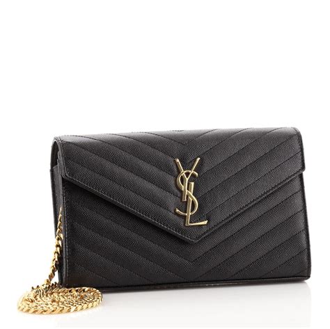 saint laurent monogram ysl matelassé leather wallet-on-chain|Saint Laurent Medium Monogram Matelassé Leather Wallet.